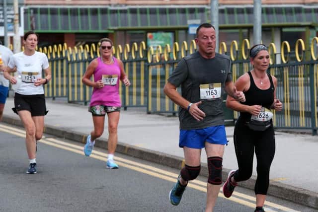 Runners out on the course.