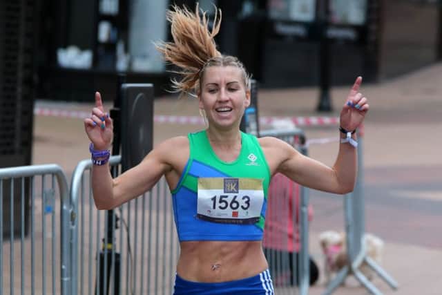 Natalie Yates, of Mansfield Harriers, the winner of the ladies 10K race.