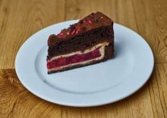 The new black forest pie cake that is being served at the Bold Forester pub in Mansfield.