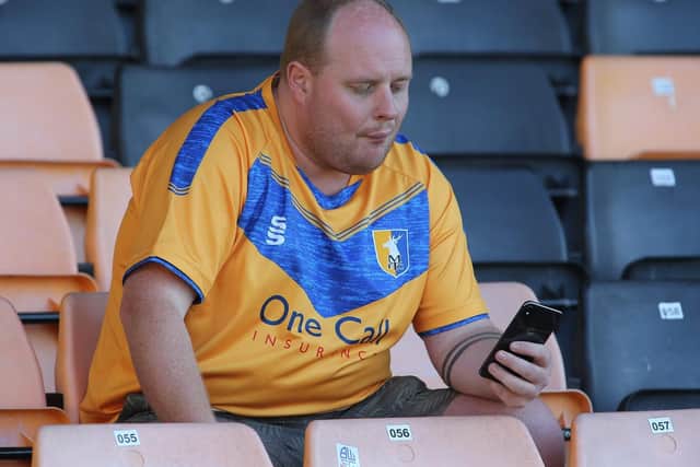 Mansfield Town fans at Port Vale.