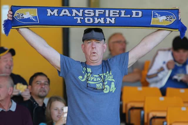 Mansfield Town fans at Port Vale.
