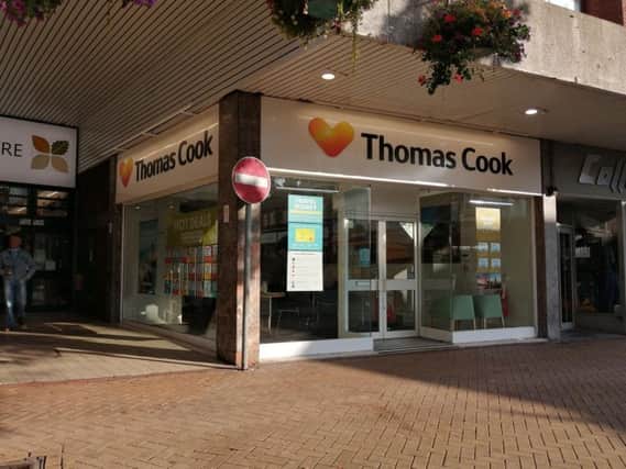 One of two Thomas Cook branches in Mansfield that have now closed.