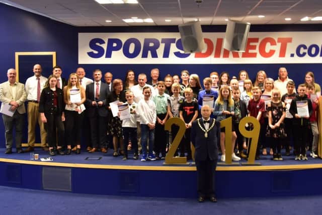 Some of the winners line up at the Active Bolsover Awards.