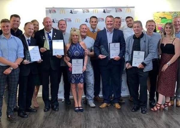 Representatives from Sherwood Colliery Football Club were among the grassroots award winners.