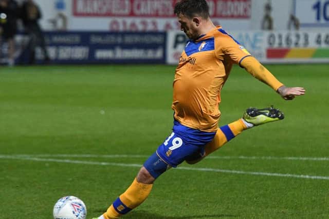 Mansfield Town v Crewe Alexandra, Mansfield's Andy Cook misses his penalty