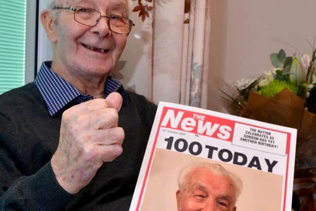 Gordon Sugg pictured at his 100th birthday party