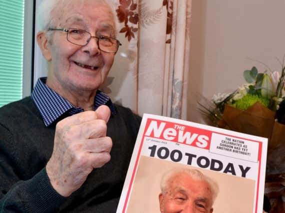 Gordon Sugg pictured at his 100th birthday party