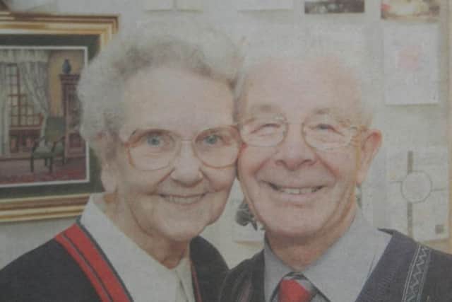 Gordon Sugg pictured with his late wife Gwen