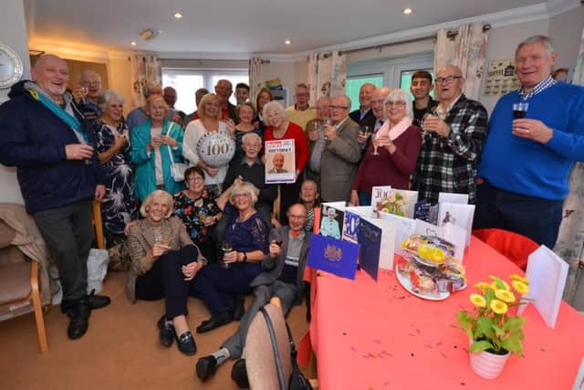Family and friends help Dunkirk veteran Gordon Sugg celebrate his 100th birthday