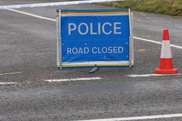 Police closed the road.
