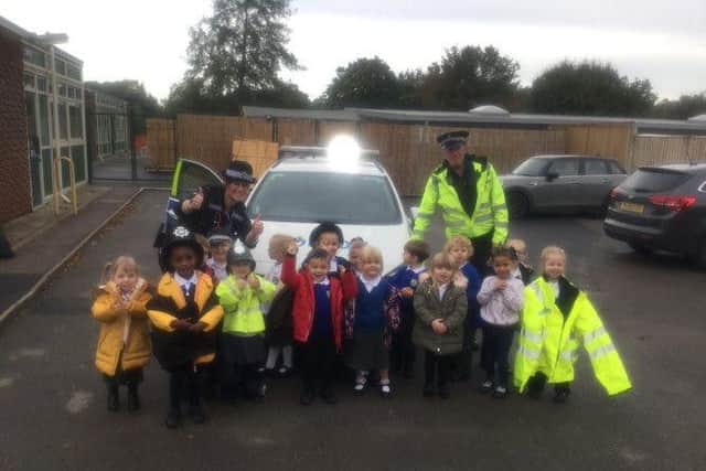Police at the school.