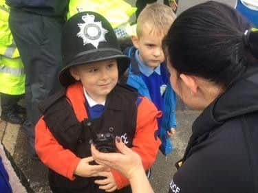 Police at the school.