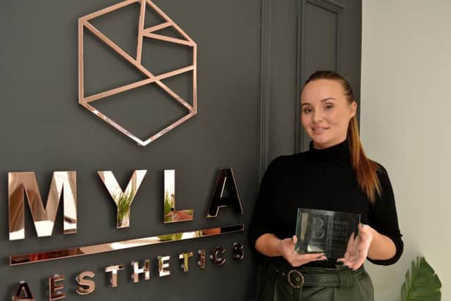 MYLA Aesthetics of Kirkby-In-Ashfield have won the Aesthetic Clinic of the Year at the Midlands Beauty Industry Awards, pictured is owner Kaytie Chambers