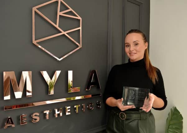 MYLA Aesthetics of Kirkby-In-Ashfield have won the Aesthetic Clinic of the Year at the Midlands Beauty Industry Awards, pictured is owner Kaytie Chambers