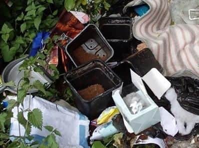 The rubbish left by Mitchell.