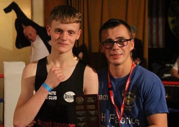 One of Huthwaite's winners, Matthew Sludds, and the club's head coach, Jordan Turner. (PHOTO BY: Red Line Imagery).