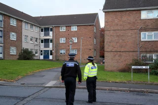 Officers on scene at Langton Road.