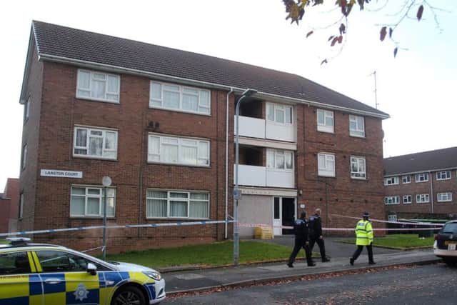 Officers on scene at Langton Road.
