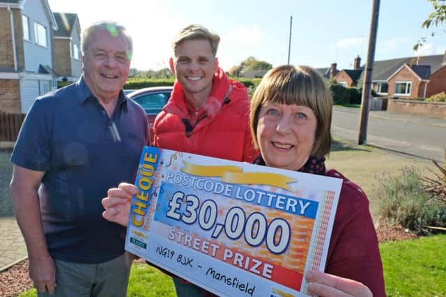 Ian and Margaret Harvey with Jeff Brazier.