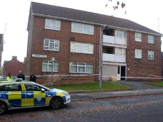 Officers on scene at Langton Road.