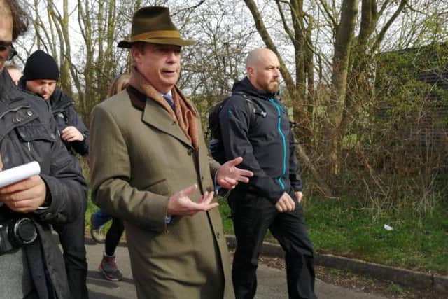 Nigel Farage in Mansfield earlier this year.