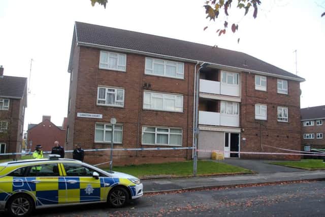 Officers on scene at Langton Road.