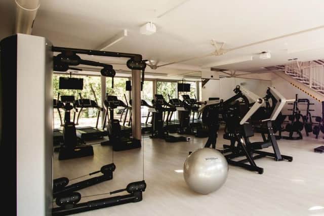 Stock image of a gym.