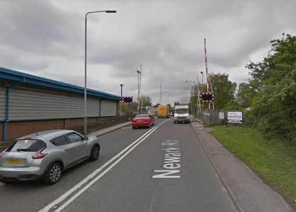 The level crossing from Newark road