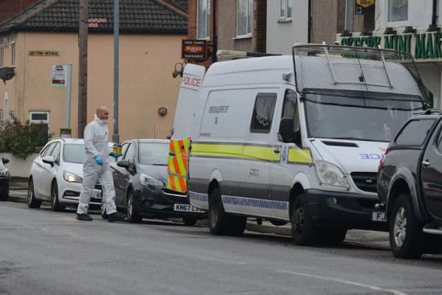 Officers and forensics were on scene in Skegby yesterday.