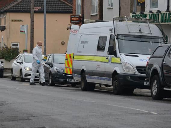 Officers and forensics were on scene in Skegby yesterday.
