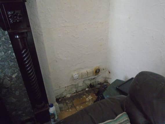 The conditions inside the home