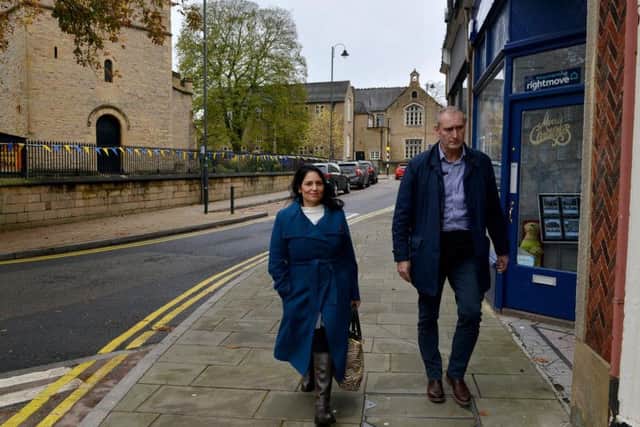 Home Secretary Priti Patel in Mansfield.