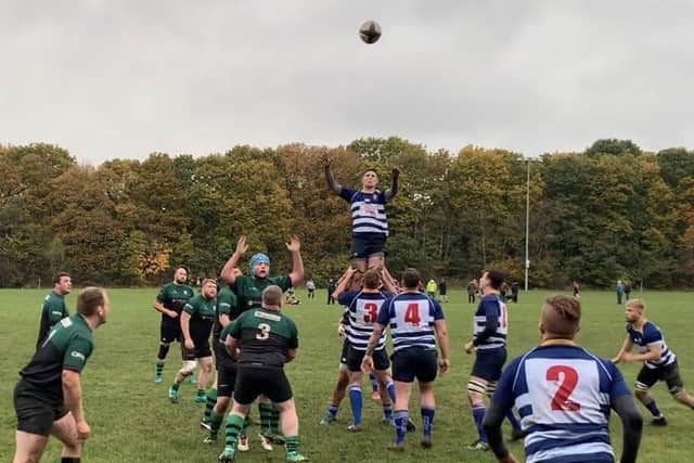 Action from Mansfield's 35-27 victory over Sileby Town on Saturday.