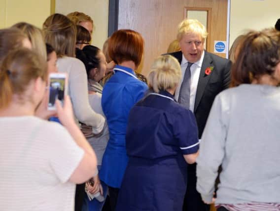 Boris Johnson in Mansfield last week.