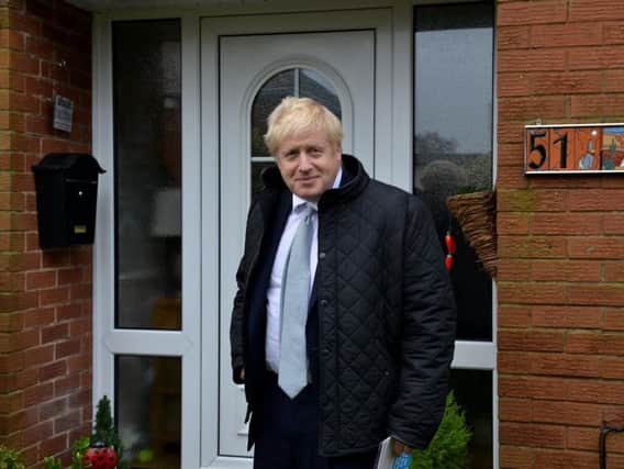 Boris Johnson campaigning in Mansfield.