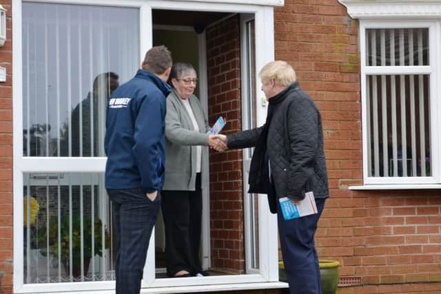 Boris Johnson in Mansfield.