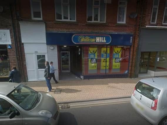 William Hill, on Outram Street, Sutton, was hit.