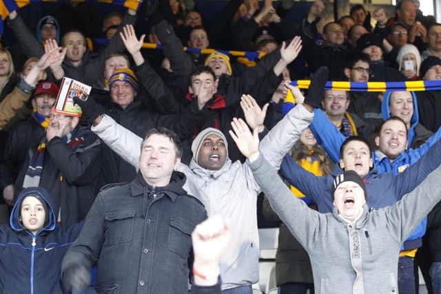 Ecstatic fans at the final whistle   -Pic by:Richard Parkes