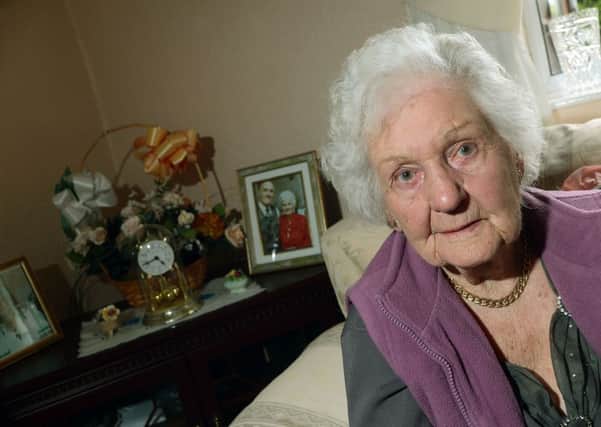 Maud Rodgers of Newstead Village who has suffered a house burglary.