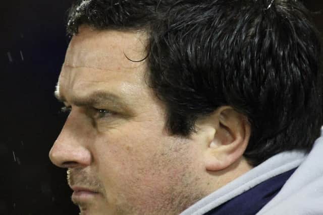 Stags manager Paul Cox in deep thought  -Pic by:Richard Parkes