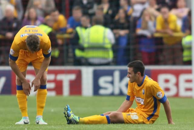 Chris Clements is grounded by a knee injury -Pic by:Richard Parkes