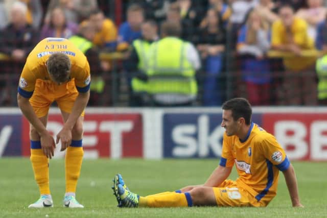 Chris Clements is grounded by a knee injury  -Pic by:Richard Parkes
