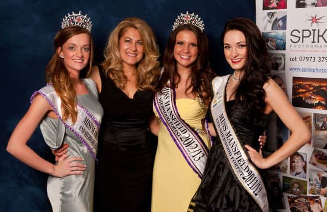 A quartet of Miss Mansfields - from left, newly crowned Grace Turner, contest Organiser and 1989 winner Tricia Mapletoft, outgoing title holder Alice Kurylo and Alicia Caley from 2011