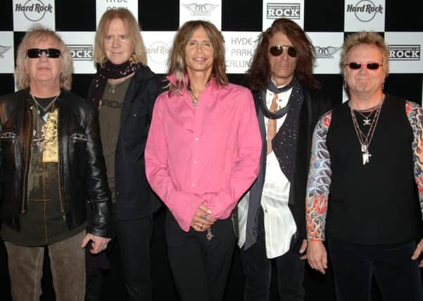 File photo dated 19/02/07 of Aerosmith who are to play their first UK date for four years with a headline performance at next summer's Download festival. PRESS ASSOCIATION Photo. Issue date: Wednesday November 6, 2013. Their show will be the climax of the Sunday night line-up, rounding off the three-day event which takes place from June 13 to 15 at Donington Park. Main support act on the Sunday will be Alter Bridge, and other acts for the annual rock event include Avenged Sevenfold, Rob Zombie and Linkin Park. See PA story SHOWBIZ Download. Photo credit should read: Ian West/PA Wire