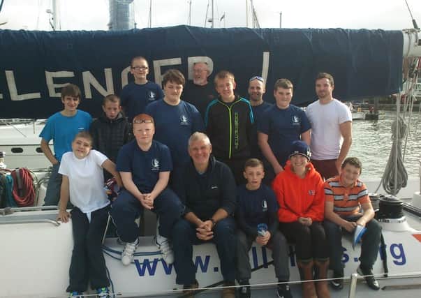Students from the SPACE Centre in Kirkby during their English Channel sailing challenge.