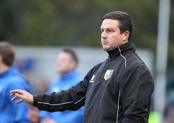 Mansfield Town's manager Paul Cox  -Pic by:Richard Parkes