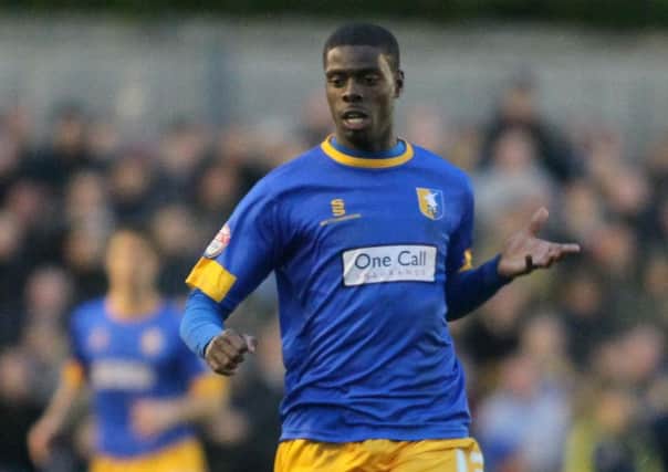 Mansfield Town's Anthony Howell  -Pic by:Richard Parkes