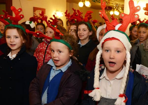 Pupils from Priestic Primary  School pictured during their carol concert for residents of Sutton Lodge.