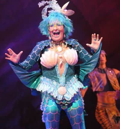 Su Pollard as Mimi The Magical Mermaid at Nottingham Theatre Royal's 2013/14 pantomime, Peter Pan.