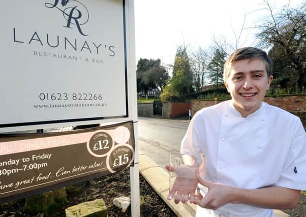 Conan Brooks (17) has won a national apprenticeship award for his intermediate apprenticeship I professional cookery at Launay's restaurant, Edwinstowe.